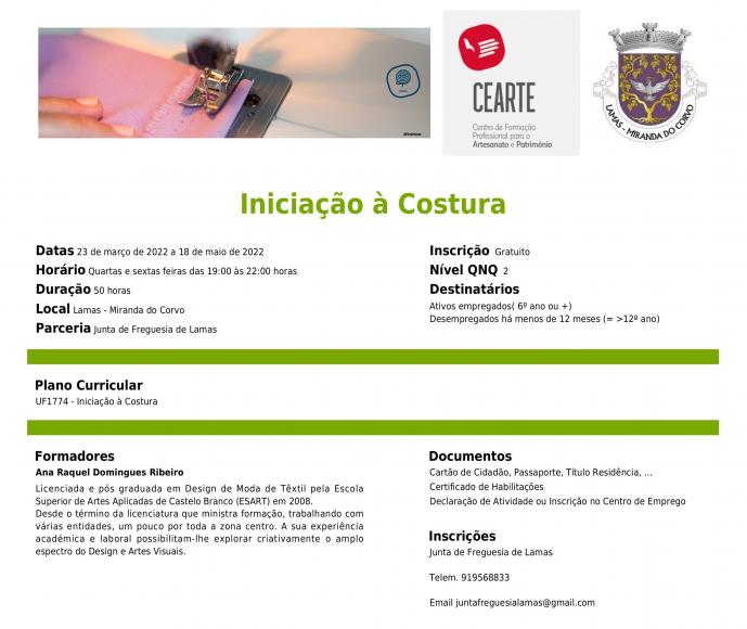 CURSO DE INICIAÇÃO À COSTURA